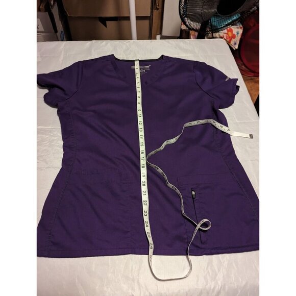 Grey's Anatomy Barco Mock Scrub Top 4 Pocket Purple Women's Large - Picture 11 of 12
